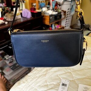 Coach Navy Plaza Bag Small